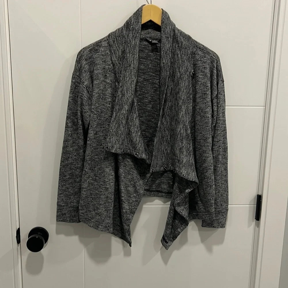 Eddie Bauer gray button  up cardigan size small